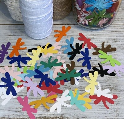 Dragonfly Cut outs Confetti Birthday Party Decorations Scrapbooking supplies  card making - 100 pcs